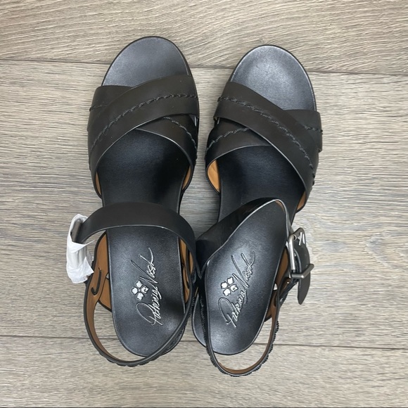 Patricia Nash Leila Wedge Sandals - Black size 9.5 NWB - Picture 11 of 17
